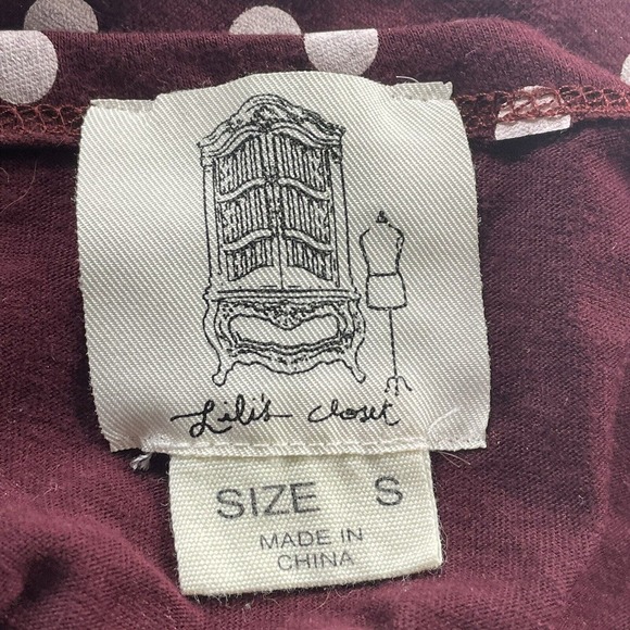 Anthropologie Women’s Size Small Lilis Closet Boxey Polka Dot Blouse Top - Picture 3 of 12